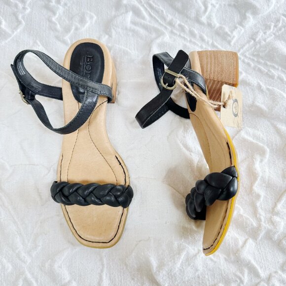 Born Simone Natural Leather Sandals Size 8 New - Picture 3 of 6